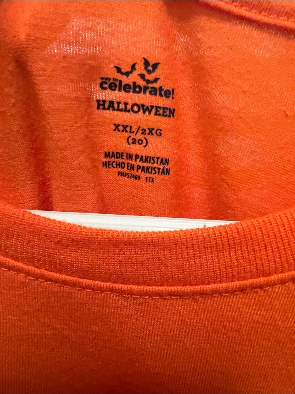 Orange Pumpkin Face Costume Shirt - Picture 3 of 17